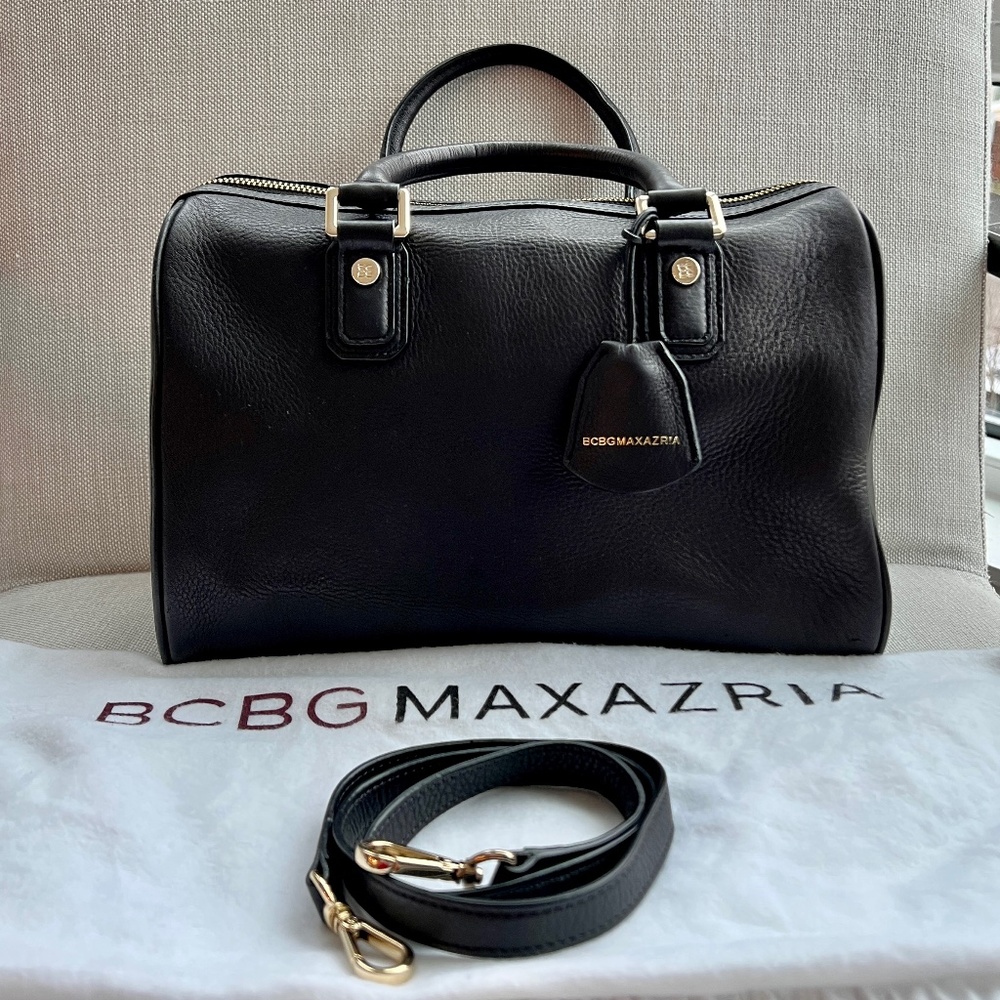 BCBGMaxAzria Black Satchel Boston Bag